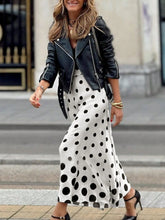 Elegant Fashion Spring And Summer White Gradient Polka Dot Print, Casual And Elegant Comfortable Street Vacation, 2025 New Listing Bustier Skirt